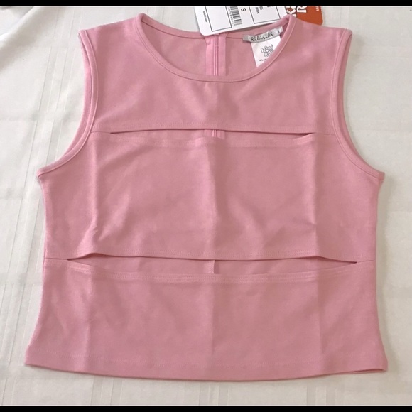 NWT Kiki Riki Pink Cutout Crop Top - Picture 5 of 8